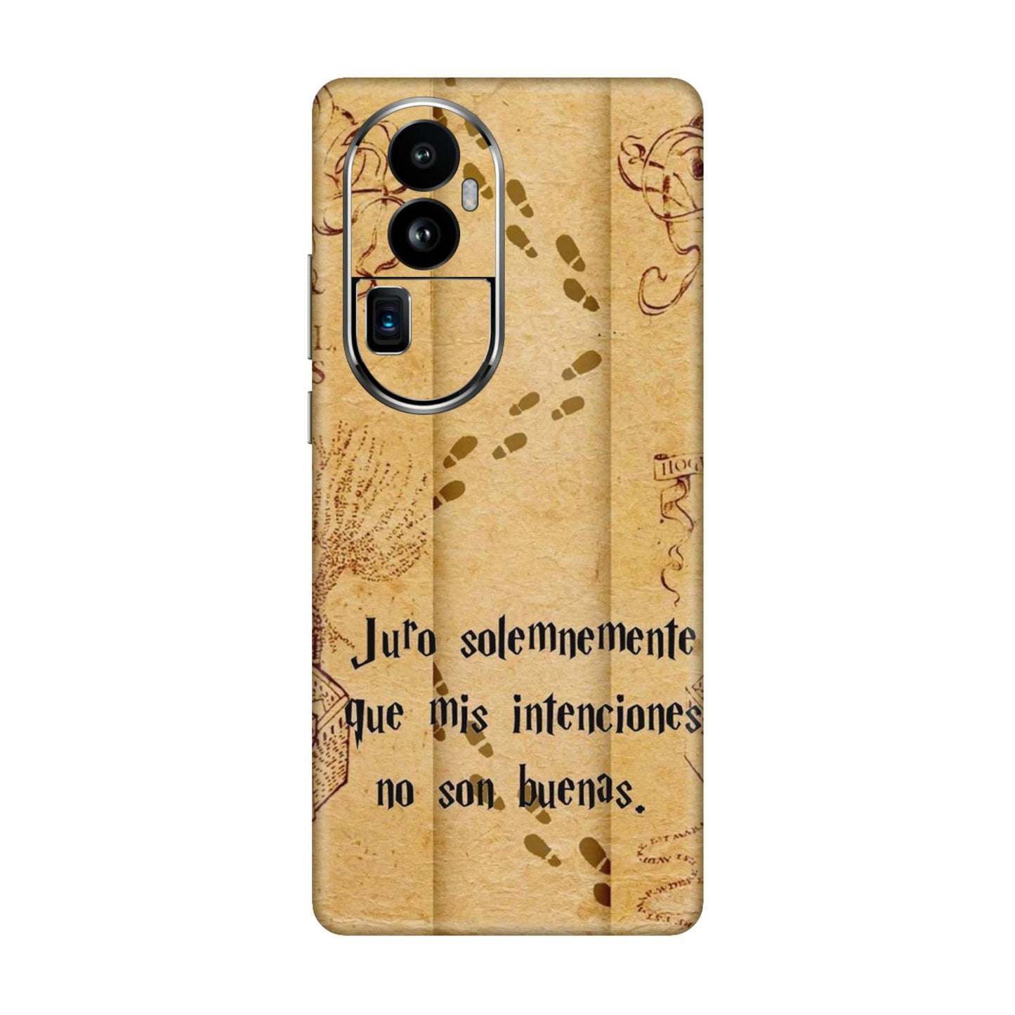 Marauder’s Map Spanish Edition Mobile Skin For Oppo Reno 10 Pro Plus 5g