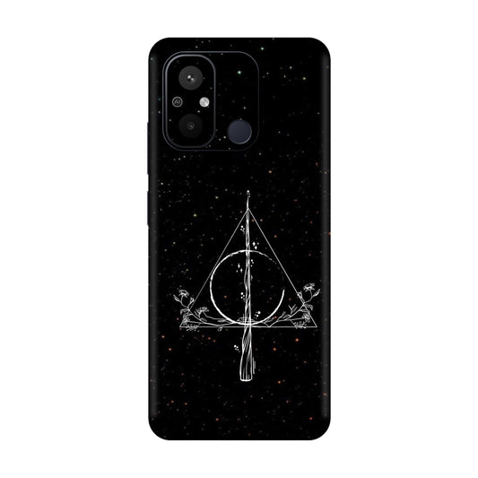 Floral Deathly Hallows Mobile Skin For Redmi 12C