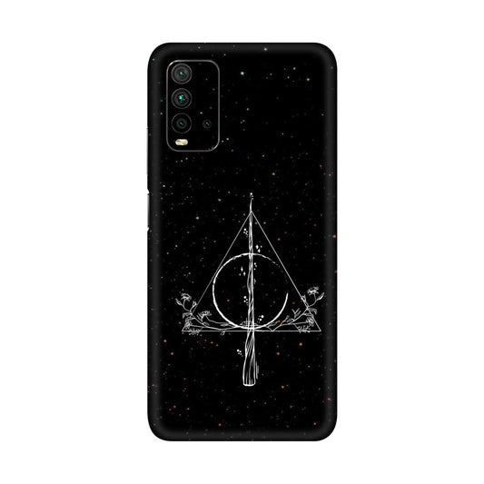 Floral Deathly Hallows Mobile Skin For Redmi 9 Power