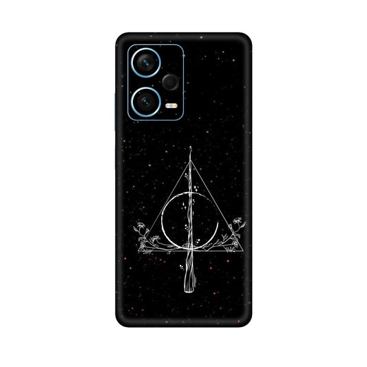 Floral Deathly Hallows Mobile Skin For Redmi Note 12 Pro Plus 5g