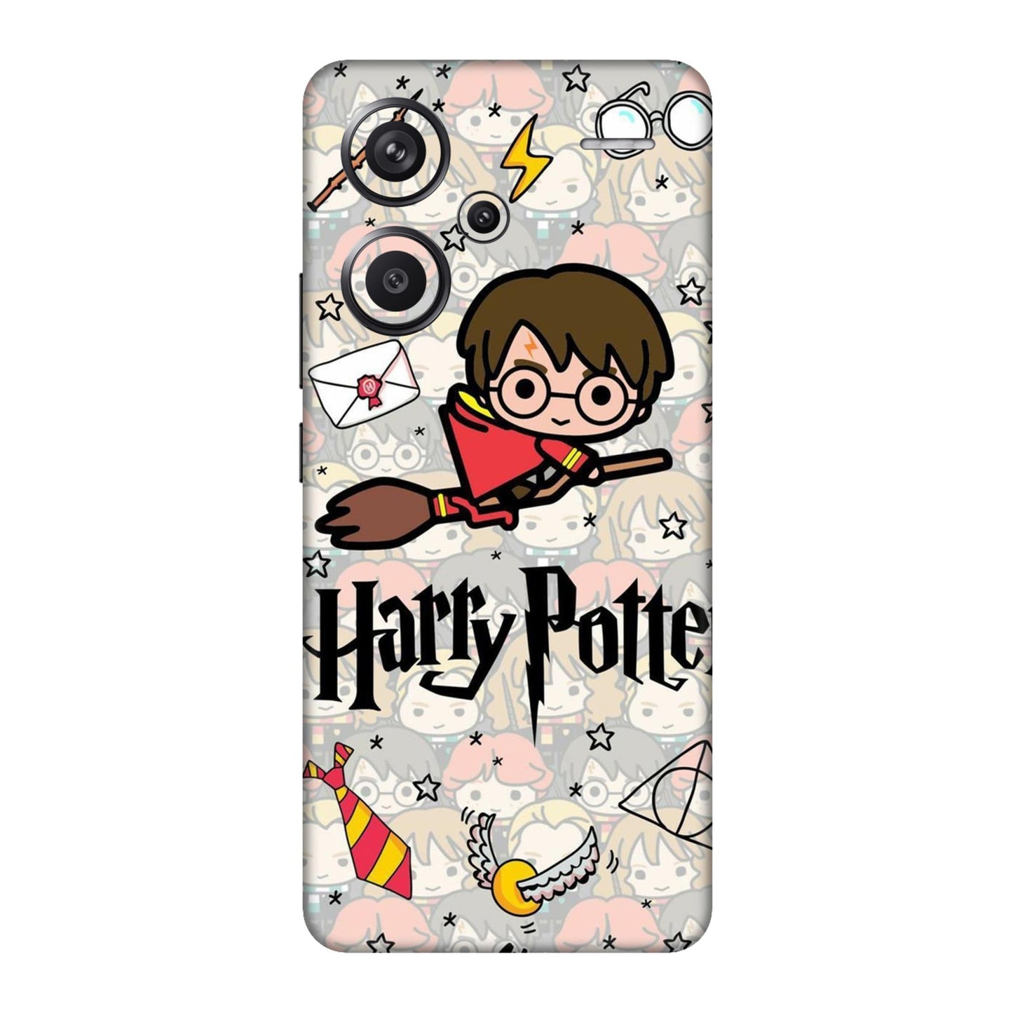 Chibi Harry Potter Magic Icons Mobile Skin For Redmi Note 13 Pro Plus 5g