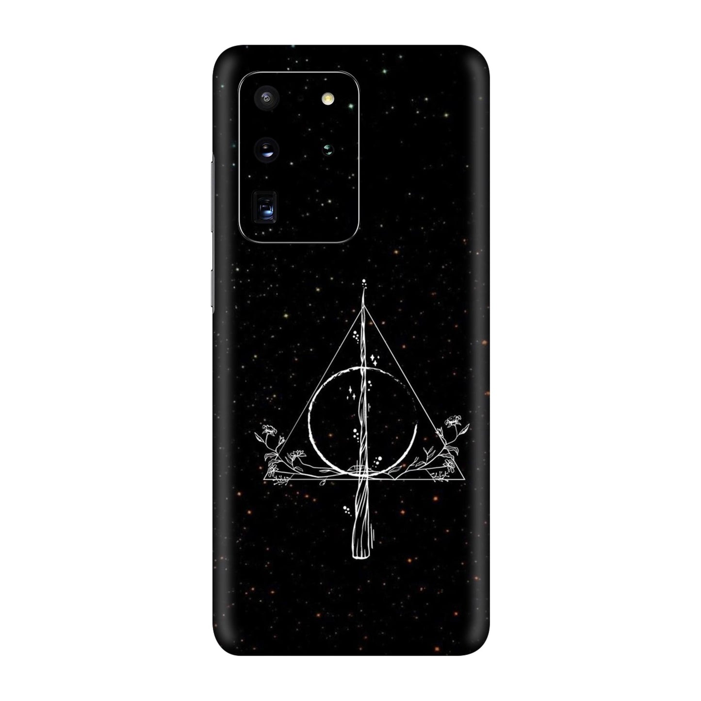 Floral Deathly Hallows Mobile Skin For Samsung Galaxy S20 Ultra