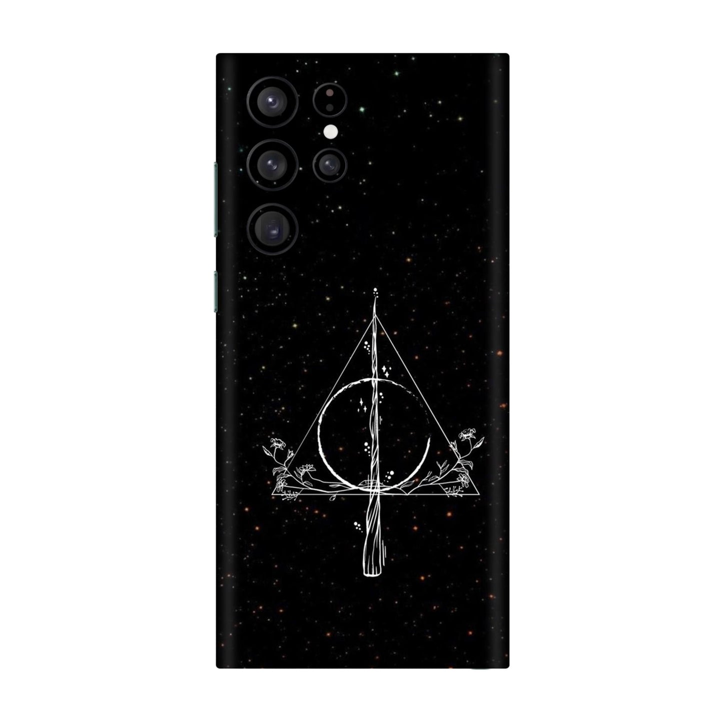 Floral Deathly Hallows Mobile Skin For Samsung Galaxy S22 Ultra