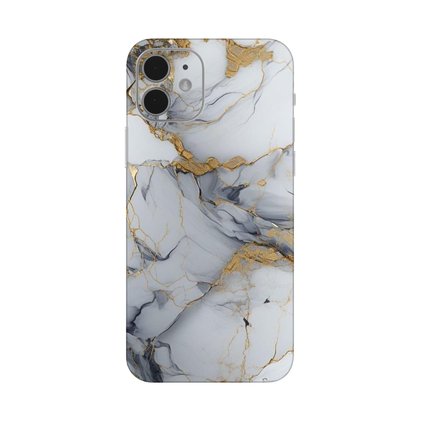 White Gold Luxury Marble Mobile Skin For iPhone 12 Mini