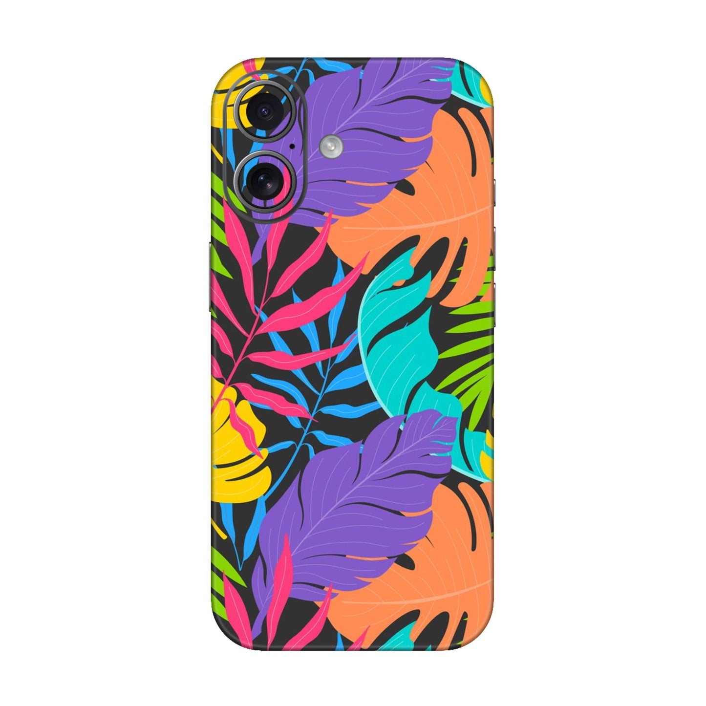 Neon Jungle Leaves Mobile Skin For iPhone 17