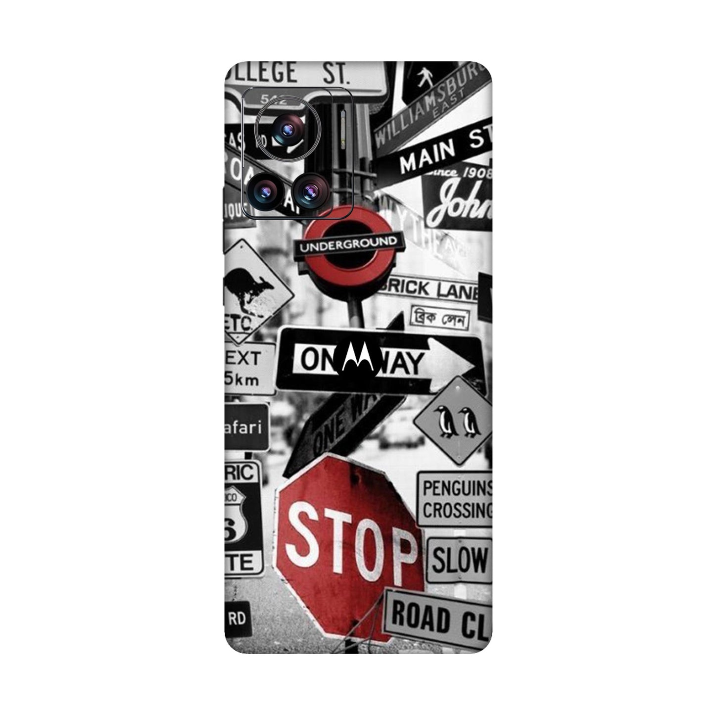 Global Urban Sign Bomb Mobile Skin For Motorola Edge 30 Ultra