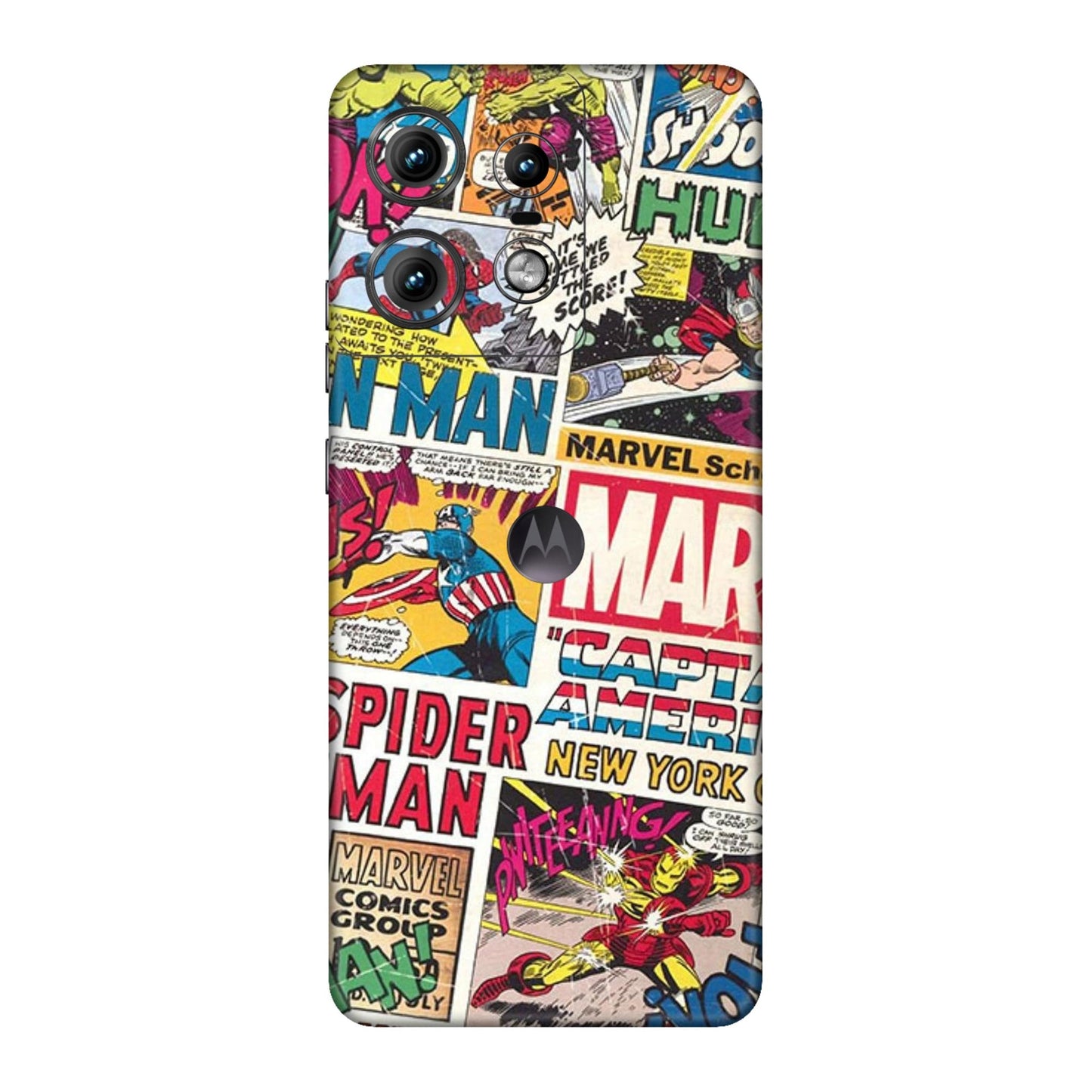 Vintage Marvel Comic Bomb Mobile Skin For Motorola Edge 50 Pro