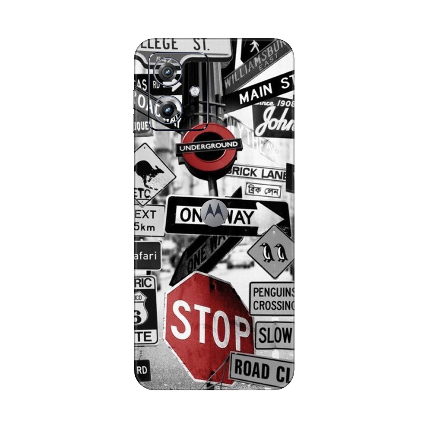 Global Urban Sign Bomb Mobile Skin For Motorola G54