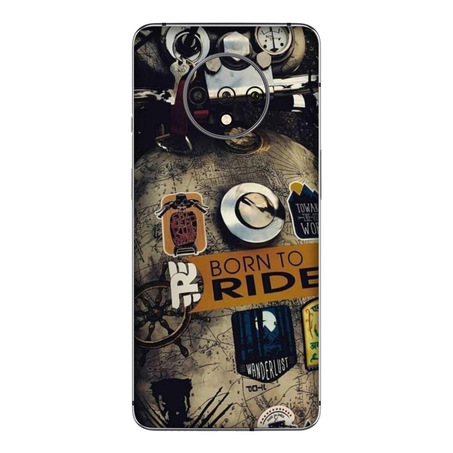Born to Ride World Map Mobile Skin For OnePlus 7t
