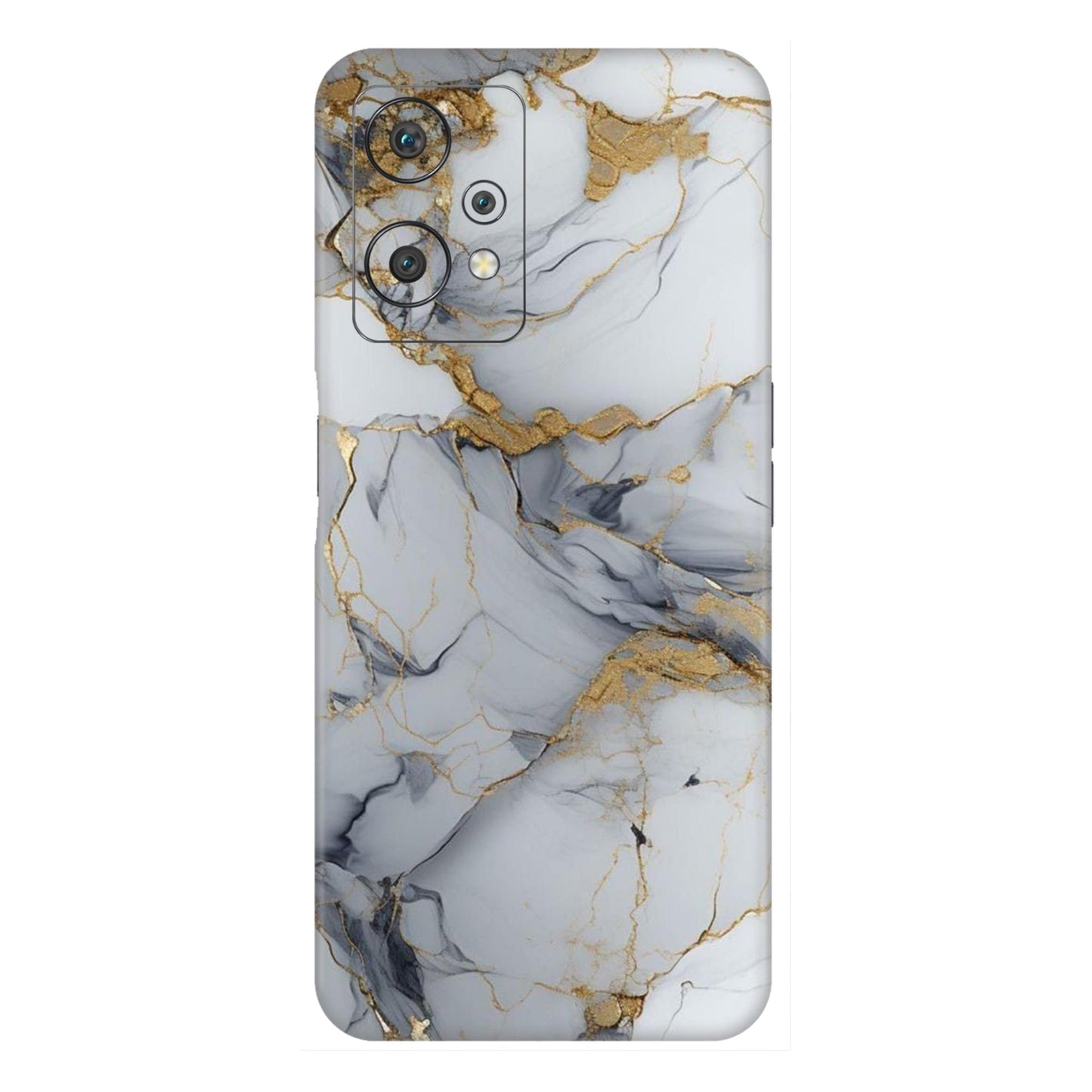 White Gold Luxury Marble Mobile Skin For OnePlus Nord Ce 2 Lite