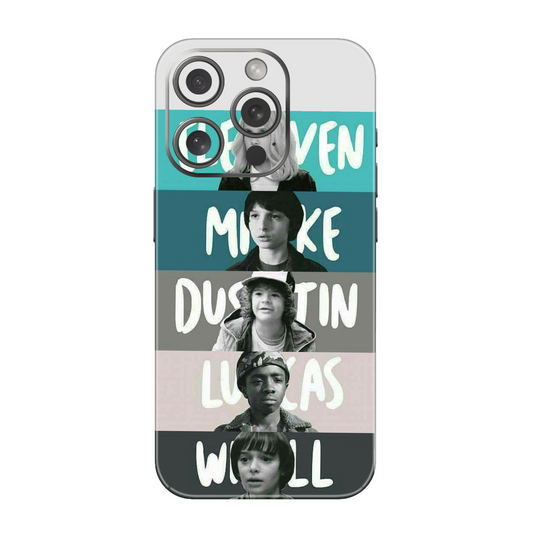 Stranger Things Eleven & Friends Mobile Skin For iPhone 15 Pro