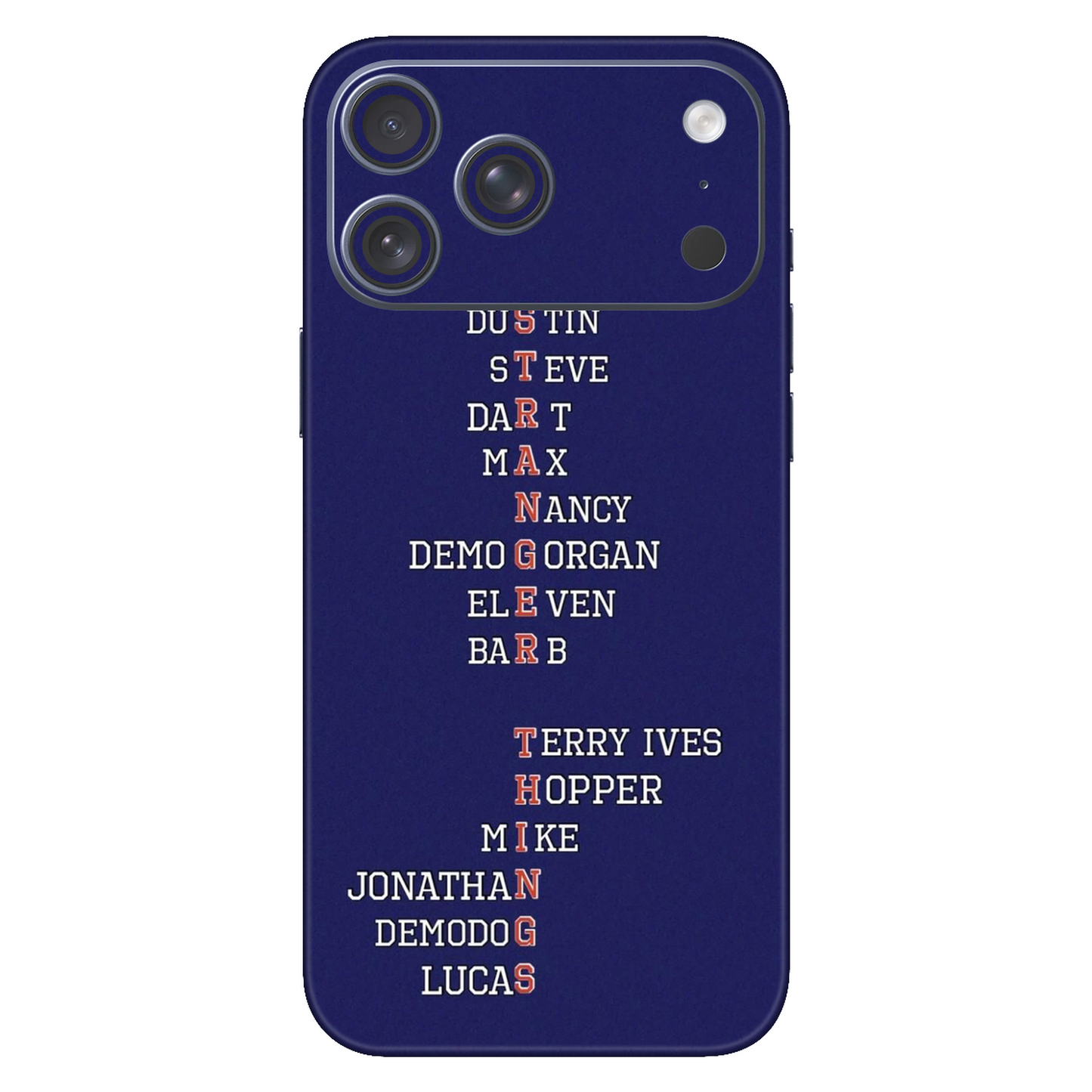Stranger Things Name Stack Mobile Skin For iPhone 17 Pro Max